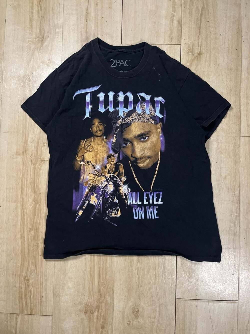 2Pac Tupac All Eyez On Me Graphic Rap Hip Hop T-Shirt Black